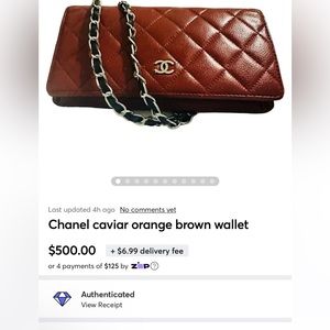 Chanel caviar  brown wallet